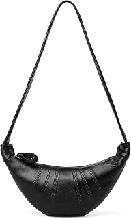 DORIS&JACKY Lambskin Croissant Crossbody Bag Designer Shoulder Chest Purse