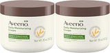Aveeno Daily Moisturizing Cream with Prebiotic Oat & Shea Butter for Body,Face & Hands Moisturizer Cream,Hydrates Normal to Dry,Sensitive Skin,Fragrance Free,Non-Comedogenic,20 oz,(Pack of 2)