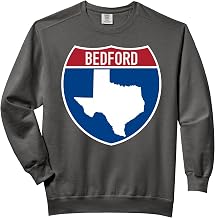 Bedford Texas TX Interstate Highway Vacation Souvenir Comfort Colors Adult Sweatshirt