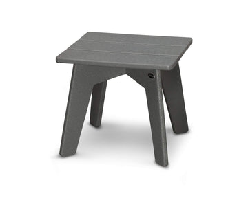 ® Riviera Side Table by Polywood – 16.75 x 16.75 x 15 inches, High Density Polyethylene, Slate Grey, Model CTMX17GY