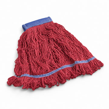 Pro Red Rayon Blend Looped End Mop Head by Glownary – Red, Pack of 12, Model 27132rd5ryn