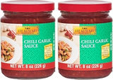 Lee Kum Kee Chili Garlic Sauce (8 oz - 2 Pack), Chili & Garlic Savory Hot Paste, Perfect for Dipping, Stir-Frying, Seafood, Vegetables, and Noodles