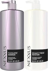 Nexxus Therappe Humectress Shampoo + Conditioner Set 33.8 oz 2 ct | Hydrating for dry hair, 72H moisture system, Controls frizz, Moisturizing for softness & shine