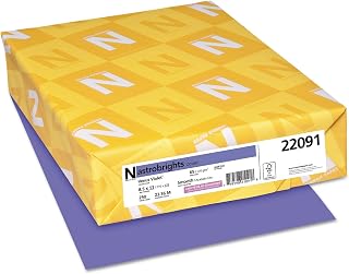 Neenah Paper 22091 Color Cardstock, 65lb, 8 1/2 x 11, Venus Violet, 250 Sheets