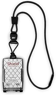 FIPS‑201 One Hander ID Card Holder with Detachable Breakaway Lanyard – Secure Flip‑Open Badge Holder for CAC/TWIC Smart Cards, Holds Two Cards (C20 Black)