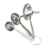 Stainless Steel Funnel Set of 3 on Ring by Tablecraft – 6.75, Stainless Steel, S, Pack of 3, Model 13422