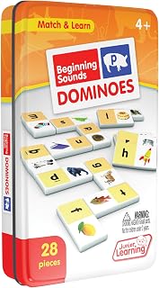Junior Learning Beginning Sound Dominoes Educational Action Games, Multi (JL492) for 48 months to 96 months
