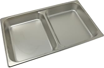 Winco Full-size Divided Stainless Steel Food Pan | Divided compartments, Corrosion-resistant, NSF certified, Great for Steam Tables, Buffets and Food Preparation