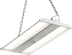 JONATHAN Y Linear High Bay LED Motion Sensor Shop Light 25" Metal, White