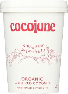 Cocojune Yogurt Coconut Cultures Unsweetened Strawberry Organic, 16 Ounce