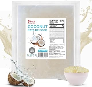 Fanale Coconut Jelly Topping nata de coco for Bubble Tea 400 g | Coconut Flavor Jelly | for Boba Tea, Smoothies, Slushes, Desserts 400g