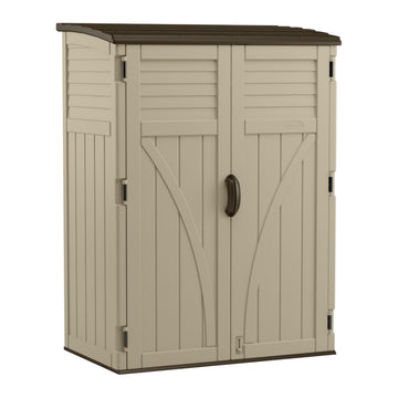 Outdoor Storage Shed by Suncast – 54 CU FT., Resin, Taupe, Model BMS5700