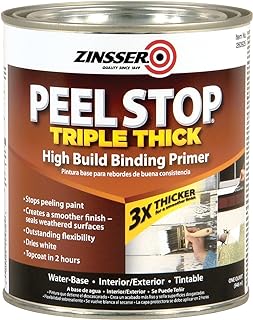 Peel Stop Triple Thick Binding Primer, White | Zinsser Peel Stop Triple Thick binding primer, Quart, White. High-build primer seals & binds peeling, cracked & weathered.