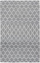 Kosas Home Sonora 96 x 120 Lattice Polyester Fabric Accent Rug in Gray/Ivory