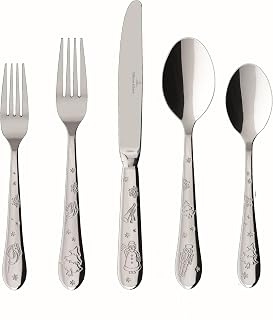 Villeroy & Boch Toy's Delight 20-Piece Flatware Set | Christmas pattern, 18/10 stainless steel construction, dishwasher safe, service for 4