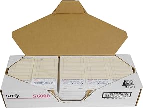 National Checking Company Interleaving Carbon Guest Check Paper - 2 Part Salmon, 17 Line, 3.5 x 6.75 inch - 2500 per case.