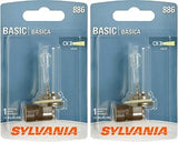 SYLVANIA 886 Basic Halogen Fog Bulb, (Contains 1 Bulb) (886.BP) (Pack of 2)