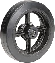 Global Industrial 8" x 2" Mold-On Rubber Wheel, 3/4" Axle, 1/Pk