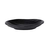 Deep Oval Plate by Elite Global Solutions – 8" L, Melamine, Black, Pack of 6, Model JW7308-B