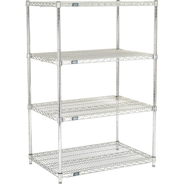 Quick Adjust Wire Shelving 48 x 18 x 54 - Poly-Z-Brite by Global Industrial – Alloy Steel, Model 18485AZ