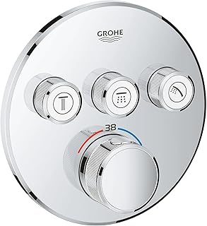 GROHE 29121000 | Grohtherm SmartControl Thermostat Concealed | Round | 3 Valves