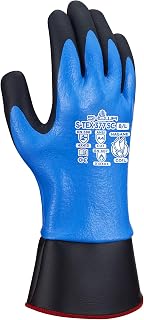 SHOWA TEX 377SC Nitrile Fully Coated Cut Resistant Safety Glove with Stainless Steel/Poly Liner and 4" Safety Cuff, 13-Gauge, X-Large (12 Pair)
