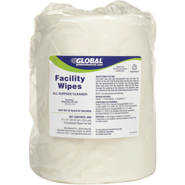 Global Industrial Facility Wipes by Sim Imports – 800 Count (Pack of 1), White, Model 641193