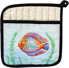 Betsy Drake PT359 Orange Fish Pot Holder