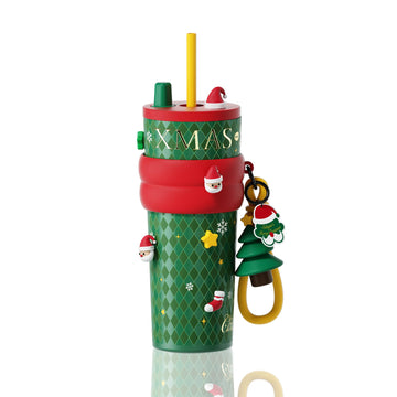 Sidagar Christmas Tumbler, 24 Ounces, Green