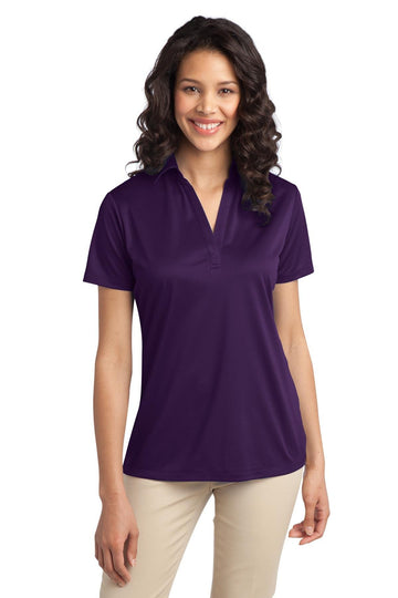 Women's Silk Touch Performance Polo Bright Purple by Port Authority – Large, Polyester, Bright Purple, Model SNM-721314