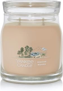 Yankee Candle Seaside Woods Scented Signature 13oz Medium Jar 2-Wick Candle Over 35 Hours of Burn Time