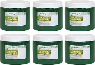 Handy Art Washable Finger Paint, Green, 16 oz. Bottle, Pack of 6 (RPC241045-6)
