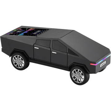 Cybertruck Wireless Bluetooth Speaker w/ Front LED Lights by Max Power – Plastic, Nickel, Black, Model MC580BK