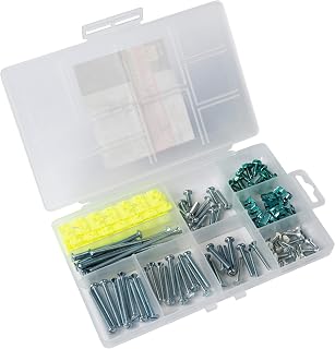 nVent GARDNER BENDER BSK-100 Electrical Switch and Outlet Box Solutions Kit, 124-Piece Assortment for Wiring Device Installation, Includes Screws, Clips, and Spacers (Formerly: Gardner Bender)