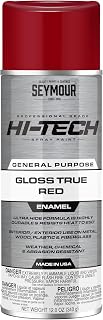 Seymour 16-122 Hi-Tech Enamels Spray Paint, Gloss True Red | Interior/Exterior Use on Metal, Wood, & Fiberglass