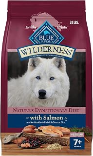 Blue Buffalo Wilderness Salmon & Wholesome Grains Senior Dry Dog Food 24 lb