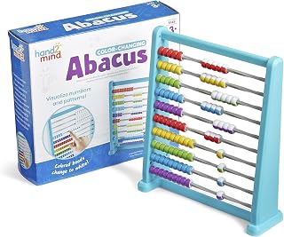 hand2mind 100-Bead Color-Changing Plastic Abacus, Set of 1