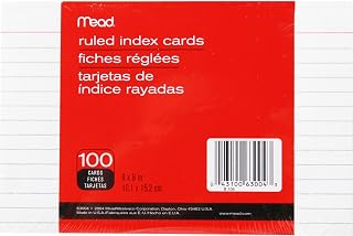 Mead, MEA63004, 90 lb Stock Index Cards, 100 / Pack