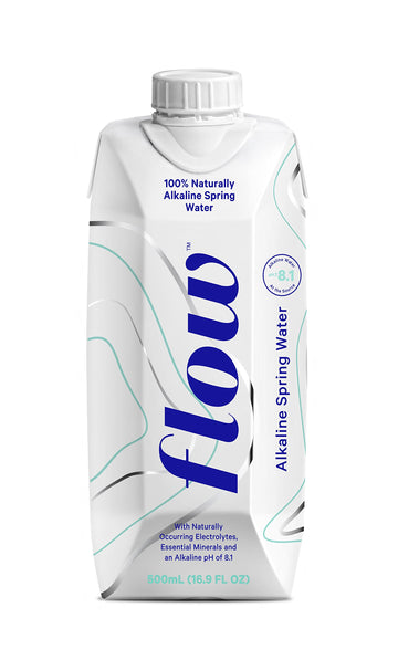 Spring Water - Natural Alkaline - Case Of 12 - 500 Ml by Flow – 17 Fl Oz (Pack of 12), Pack of 12, Model 627843463825