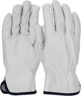 Protective Industrial Products PIP Industry Grade Top Grain Goatskin Leather Drivers Glove Keystone Thumb 71-3600 Natural XL