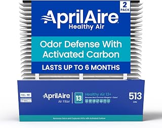 513CBN Replacement Filter for AprilAire Whole House Air Purifiers - MERV 13 with Carbon, Healthy Home Allergy + Odor Reduction, 31x28x4 Air Filter (Pack of 2)