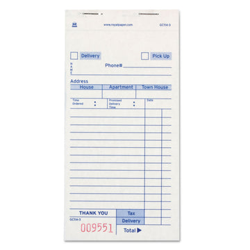 Guest Check Book by Royal – Pack of 50, Model GC11A-3