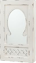 SEI Furniture Wall Mount Jewelry Armoire in Antique White