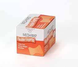 Medique Products 61578 Woven Extra Heavy Weight Latex Free Fingertip Bandages, 40 Per Box, Natural, 2"" x 1-3/4"""
