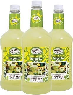 MASTER OF MIXES Margarita Drink Mix, Ready to Use, 1.75L, 3 Pack | Authentic Persian Lime & Agave Flavor Profile | Cocktail & Mocktail Recipes, Pour Ready, Consistent, Smooth Mixing Texture