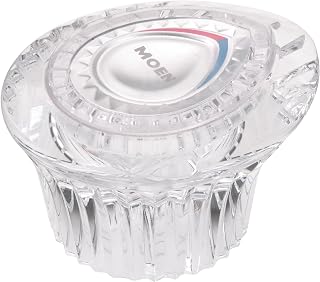 Moen 98039 Chateau Acrylic Knob Handle Replacement Kit for Single-Handle Tub/Shower, Clear