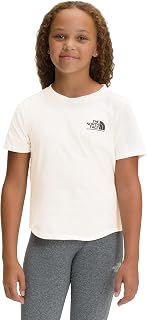 The North Face Girls’ Short Sleeve Graphic Tee, Gardenia White/TNF Black, X-Small