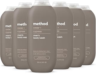 Method Men’s Body Wash, Cedar + Cypress, 18 fl oz, 6 Pack