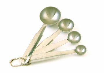Measuring Spoon Set by CRESTWARE – Stainless Steel, Silver, Model MEASPHD
