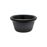 Fluted melamine ramekin collection 2 oz by Thunder Group – 2.0 ounces, Melamine, Black, Pack of 12, Model ML509BL1